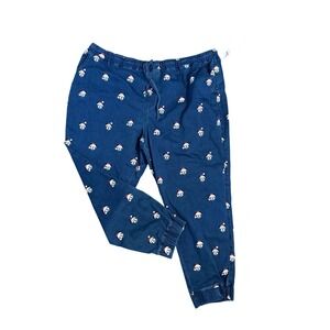 Disney Mickey Mouse Holiday Pajama Pants Women's 3X Blue Jogger Lounge Sleep